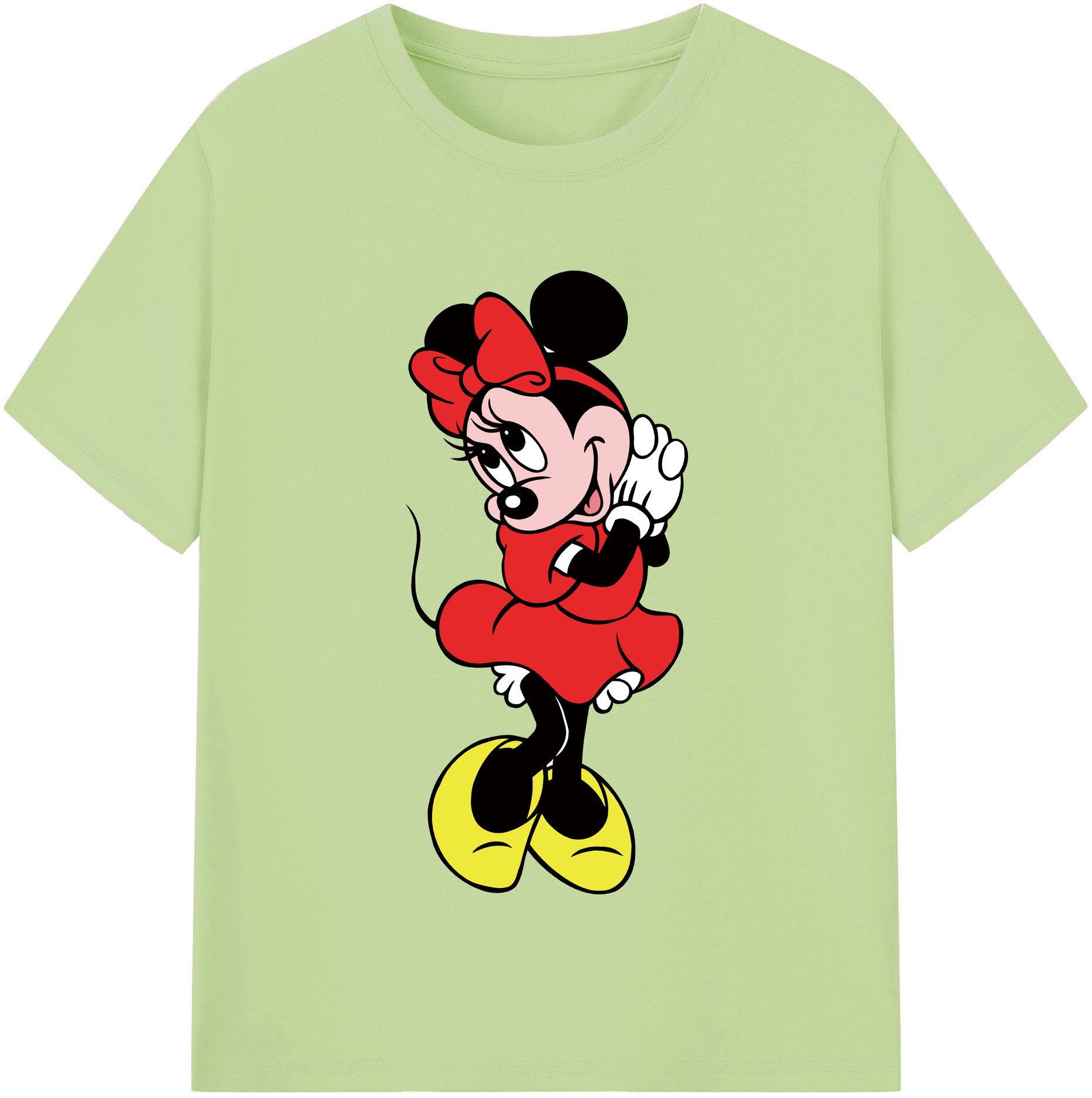 （画像用） ミッキーマウス Mickey Mouse 綿100％半袖Tシャツ（フロントプリント）
